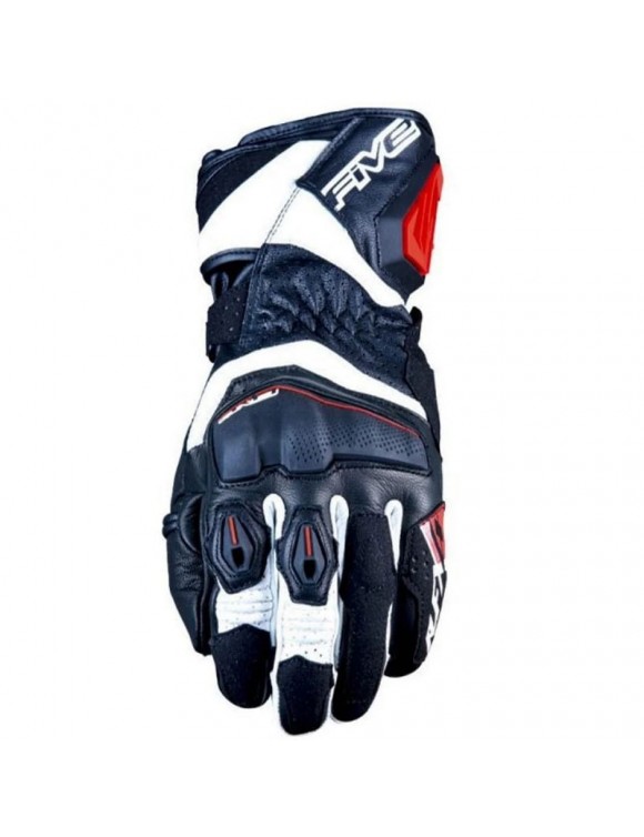Racing Five RFX4 Evo Summer Men's Motorcycle Gloves Black/White/Red 81262
