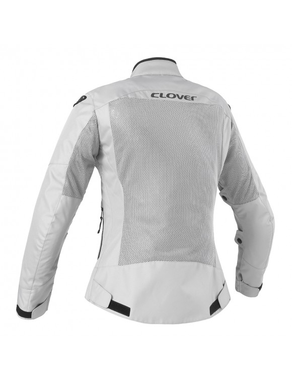 Giacca Moto da Donna Estiva Corta Clover Tropica Lady Grey 1799-N/GR - 2