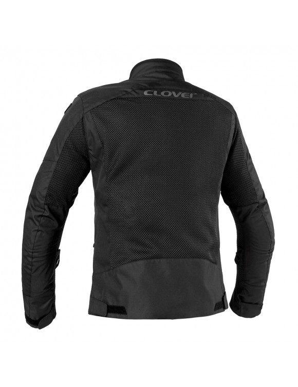 Clover Tropica Black 1798-N/N Short Summer Men's Motorcycle Jacket - 2
