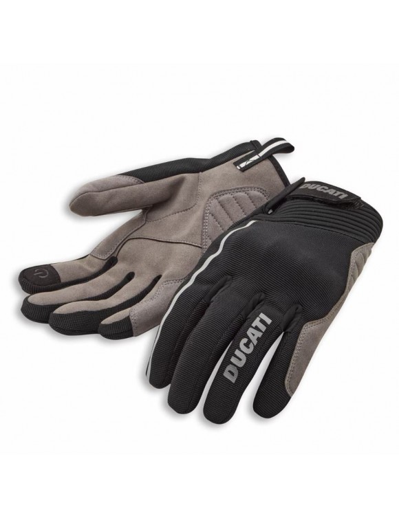 Ducati Overland C4 Black Original Fabric Motorcycle Gloves for Men 98107706