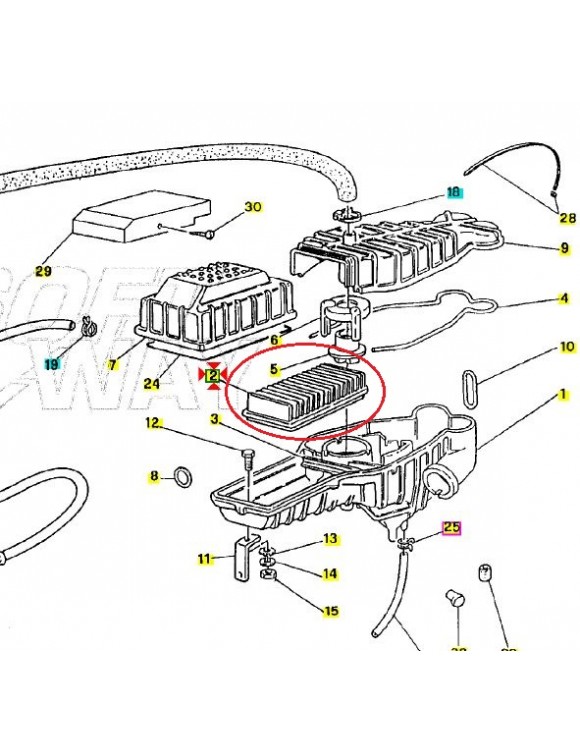Luftfilter, Original-Ersatzteil 852944, Aprilia / Moto Guzzi - 1 Luftfilter, Original-Ersatzteil 852944, Aprilia / Moto Guzzi - 1