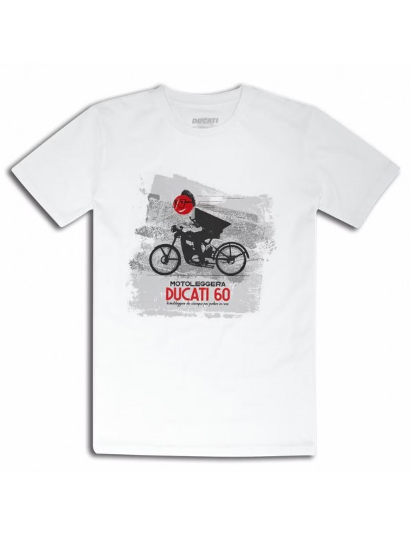 Original Ducati Men's T-Shirt Ducati Museum Ducati 60 White 98770600