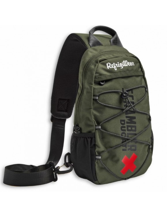 Mochila de hombro original Ducati SCR Tour 5L Refrigiwear verde militar 987708470 - 1 Mochila de hombro original Ducati SCR Tour 5L Refrigiwear verde militar 987708470 - 1