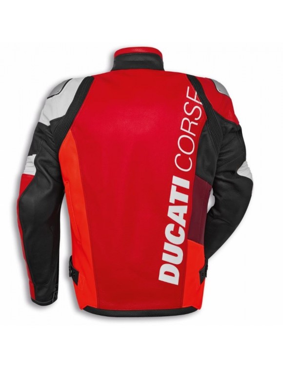 Blouson Moto Homme en Cuir Perforé Ducati Corse C6 Original 9810745 - 2