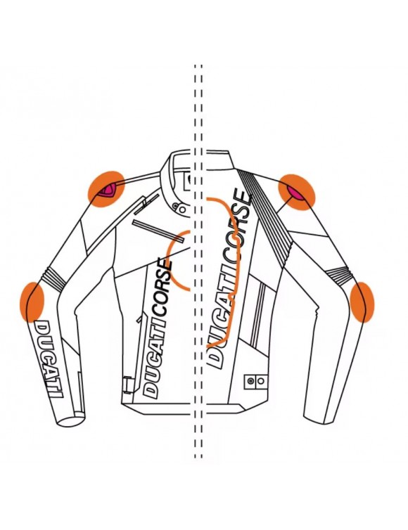 Blouson Moto Homme en Cuir Perforé Ducati Corse C6 Original 9810745 - 3