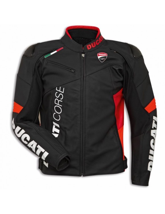 Chaqueta Moto Hombre en Piel Perforada Ducati Corse C6 Original 9810746 - 1