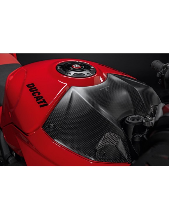 Kit Cover Serbatoio in Carbonio, Originale 96981611AA, Ducati STREETFIGHTER V4 / V4S / V4 SP2 - 2 Kit Cover Serbatoio in Carbonio, Originale 96981611AA, Ducati STREETFIGHTER V4 / V4S / V4 SP2 - 2