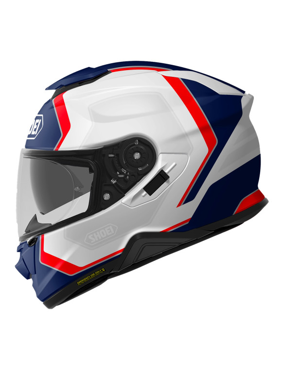 Shoei GT-Air III Realm TC-10 White/Red Glossy Full Face Motorcycle Helmet 1120102