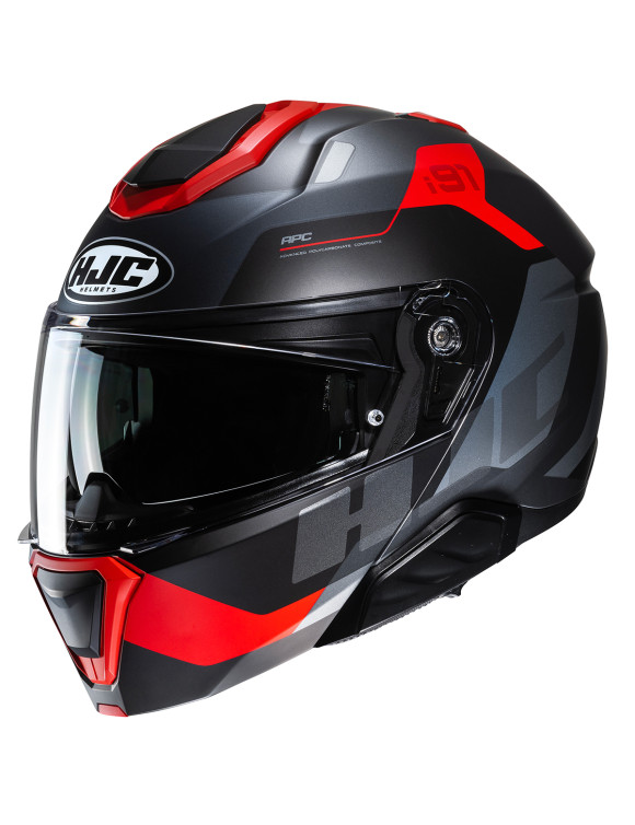 Casco Moto Modulare HJC I91 Carst MC1SF Opaco 154571 - 1 Casco Moto Modulare HJC I91 Carst MC1SF Opaco 154571 - 1