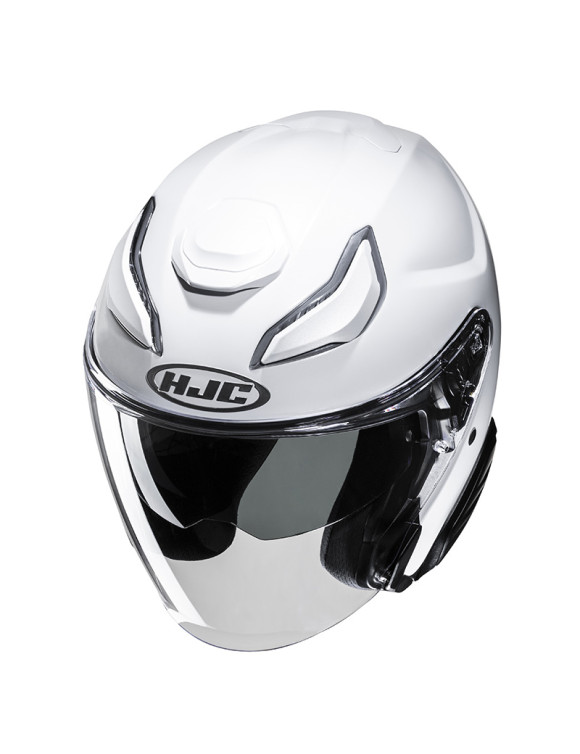 Casco Jet Moto HJC F31 Blanco Perlado Brillante 163229 - 3