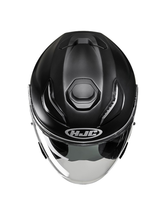 Casque de moto jet HJC F31 semi-plat noir mat 163270 - 2