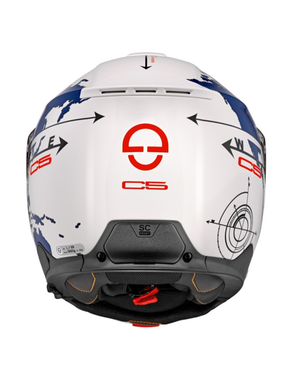 Casco Moto Modulare Schuberth C5 Globe Azul Lucido - 5