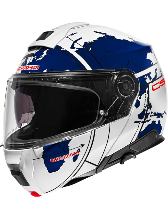 Casco Moto Modulare Schuberth C5 Globe Azul Lucido - 1
