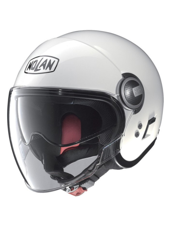 Nolan N21 Visor 06 Metal White 05 Glossy Polycarbonate Motorcycle Jet Helmet - 1