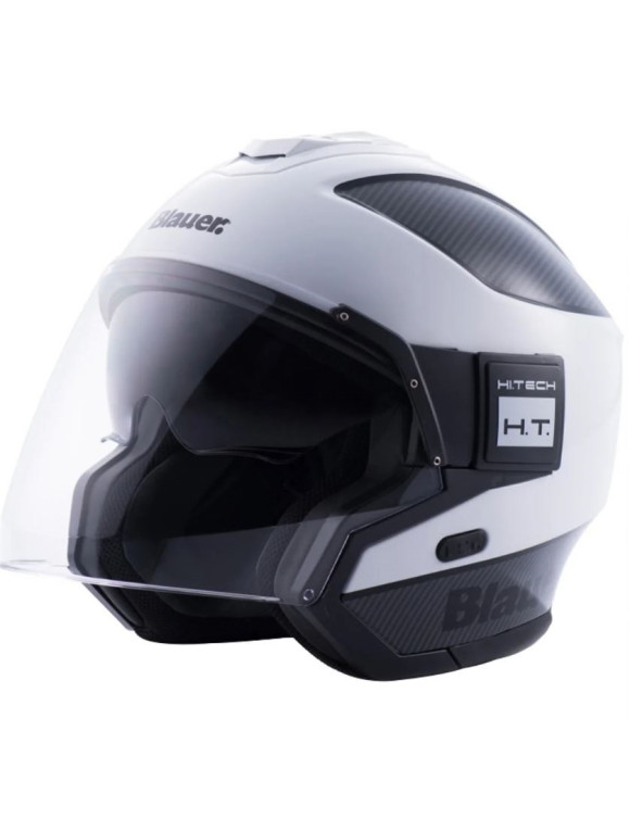 Blauer Jet Motorcycle Helmet SOLO BRT White H108 Glossy