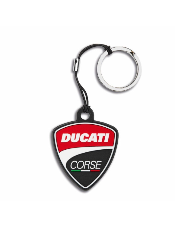 Porte-clés en caoutchouc d'origine Ducati DC Shield 987704443 - 1