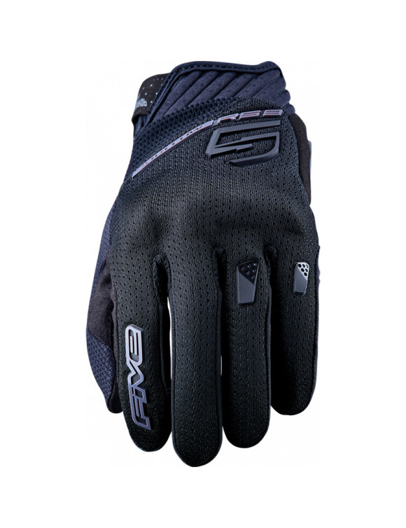 Five RS3 Evo Airflow Black Men's Summer Motorcycle Gloves 81264