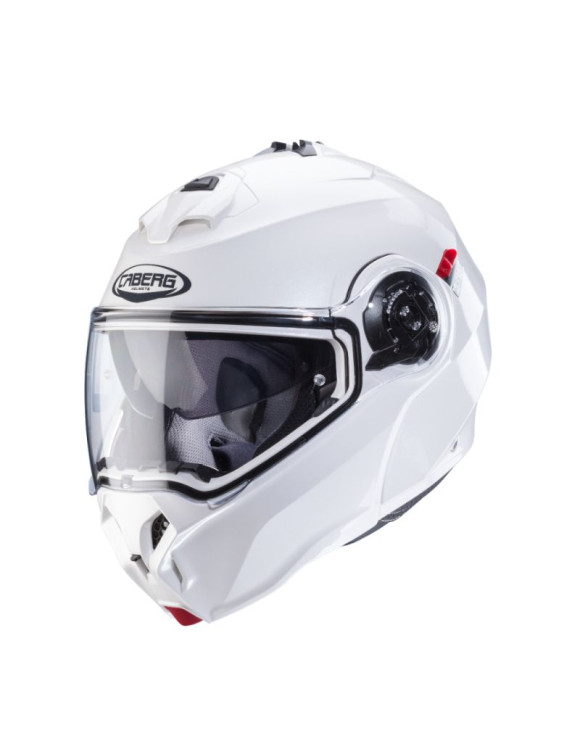 Caberg Duke Evo Modular Motorcycle Helmet White Polished Metal C0KA60A5