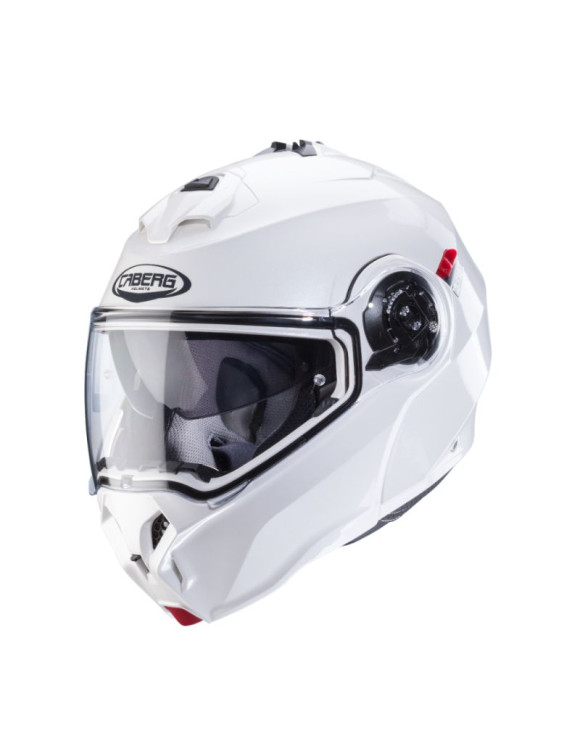 Casco de moto modular Caberg Duke Evo Metal pulido blanco C0KA60A5 - 1