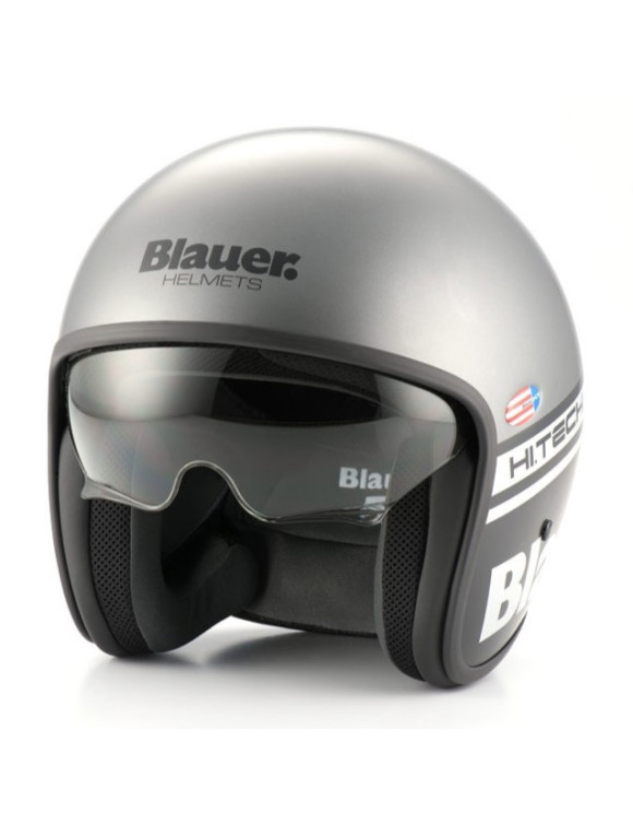 Blauer Pilot 1.1 H69 Matt Gray/Silver Jet Motorcycle Helmet 12CBKHU01007-HS0001-H69