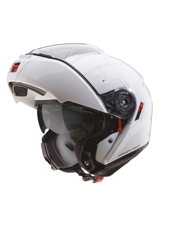 Caberg Levo X Modular Motorcycle Helmet Metal White Glossy C0GA60A5