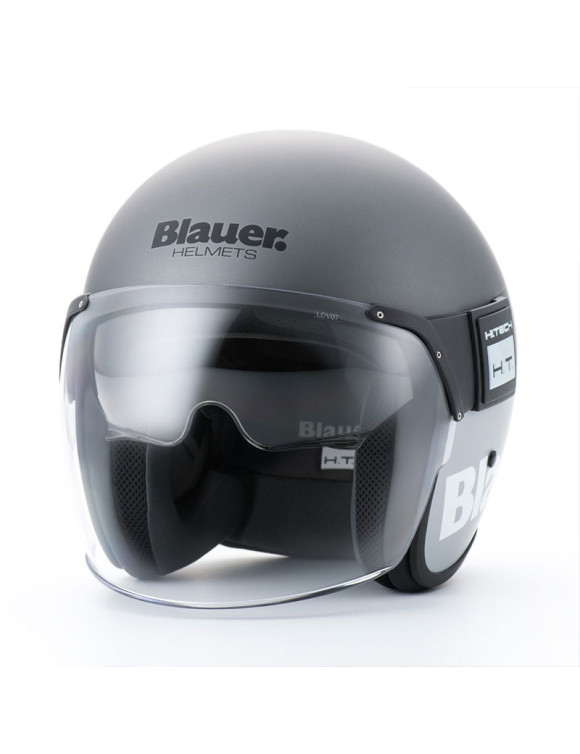 Casco Moto Jet Fibra di Vetro Blauer Pod Gray/Silver Opaco 12CBKHU01033/HS0001/H77 - 1