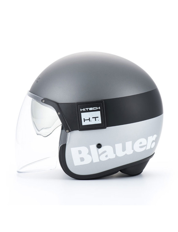 Casque moto jet en fibre de verre Blauer Pod Gris/Argent Mat 12CBKHU01033/HS0001/H77 - 2