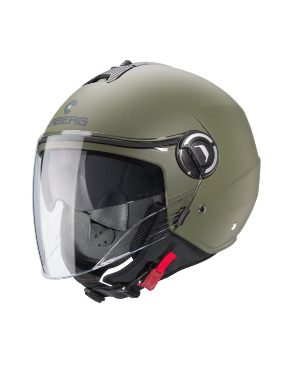Caberg Riviera V4 X Jet Motorcycle Helmet Matt Military Green C6HA6029