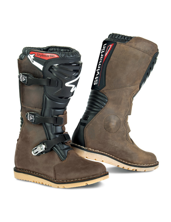 Unisex Touring Motorcycle Boots Stylmartin Impact RS WP Brown IMPACTRSWP