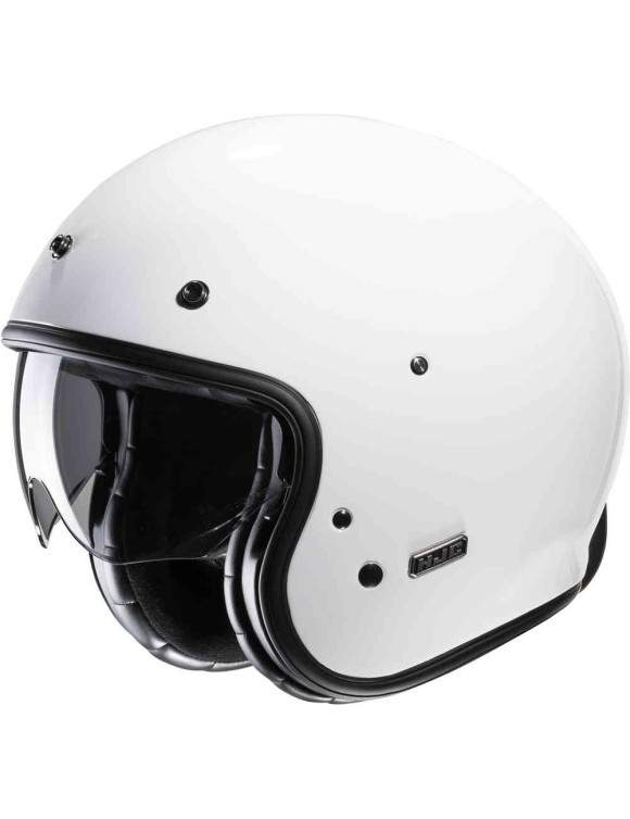 HJC V31 Solid White Glossy Motorrad-Jethelm 165528 - 1