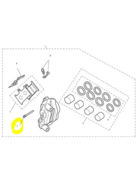 Pasador de pinza de freno delantero, recambio original Triumph T2020326 - 3