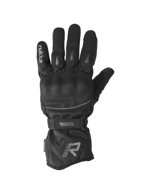Guanti Moto Rukka Virium 2.0 GTX – Tessili Elastici, Impermeabili E Traspiranti Con Protezioni, Colore Black/Yellow Taglia 10