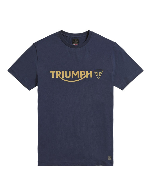 T-shirt Moto Hommes en coton Triumph Cartmel Nero Iris - 1