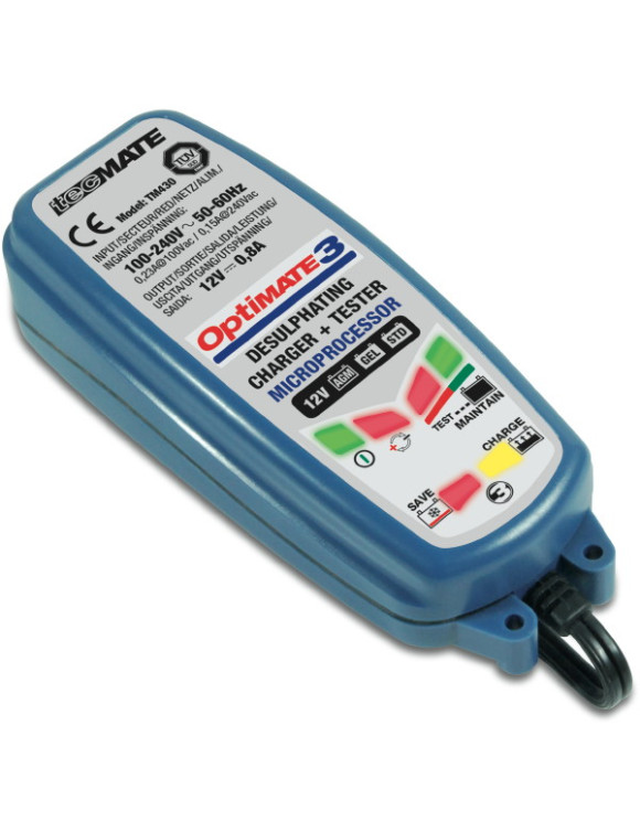 Caricabatterie mantenitore Optimate 3 tm430 batterie piombo/acido 12v moto auto