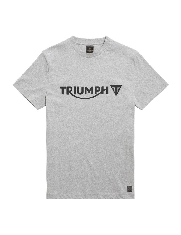 Camiseta de moto para hombre en algodón Triumph Cartmel Grey Marl MTSS21007 - 1