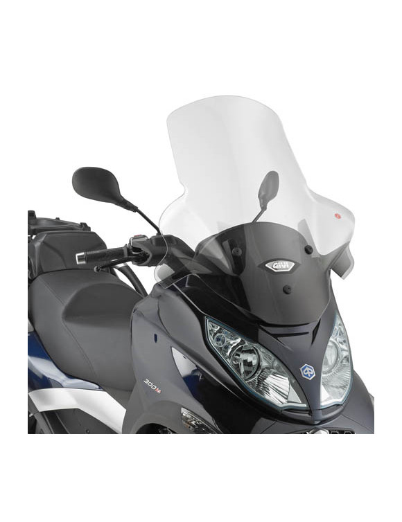 Transparent windshield with handguards, Givi D5601ST for Piaggio MP3 300-400-500