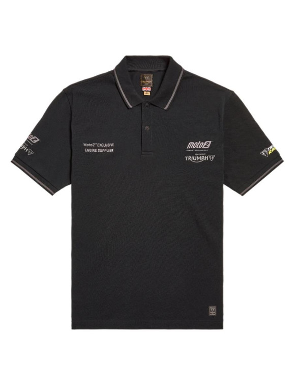 T-Shirt Polo da Uomo Triumph Moto2™ Black MPOS22900