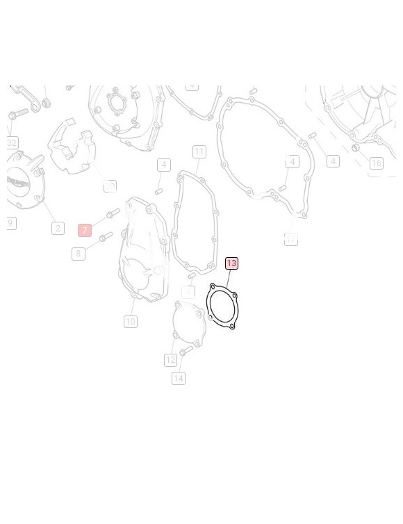 Rocker Cover Gasket, Original Triumph Spare Part T1260267 - 3 Rocker Cover Gasket, Original Triumph Spare Part T1260267 - 3