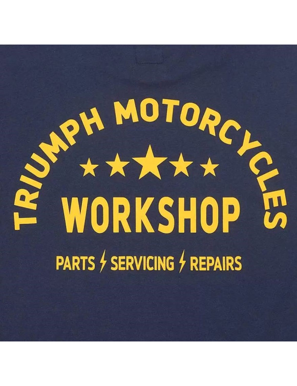 Camiseta de Algodón Hombre Triumph Preston Azul Marino/Amarillo MTSS2319 - 2