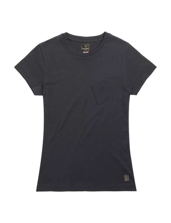 Camiseta de algodón para mujer Triumph Rad Jet Black/Multi MTSS2331 - 1