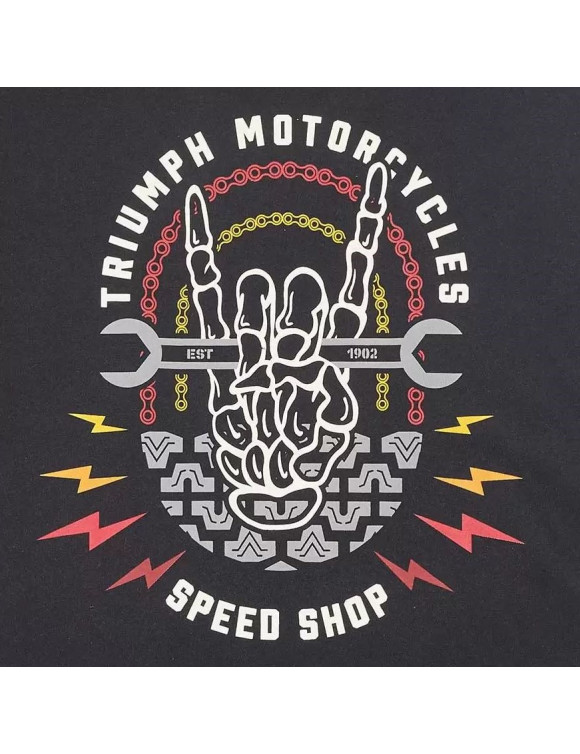 T-Shirt da Donna in Cotone Triumph Rad Jet Black/Multi MTSS2331 - 3
