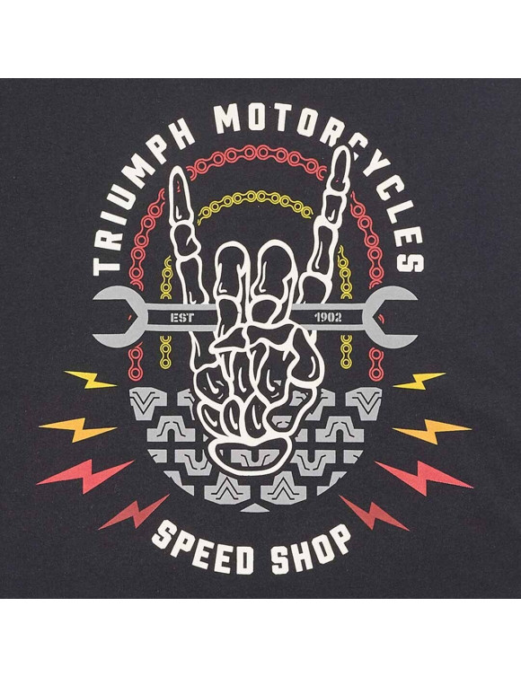 T-shirt en coton pour homme Triumph Rad Jet Noir/Multi MTSS2329 - 2