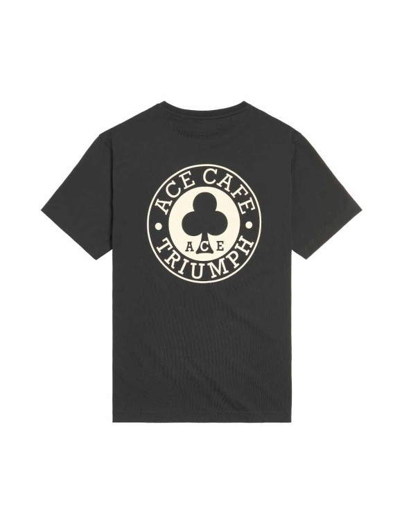 Herren-Baumwoll-T-Shirt Triumph Ace Cafè Schwarz MTSS23803 - 2 Herren-Baumwoll-T-Shirt Triumph Ace Cafè Schwarz MTSS23803 - 2