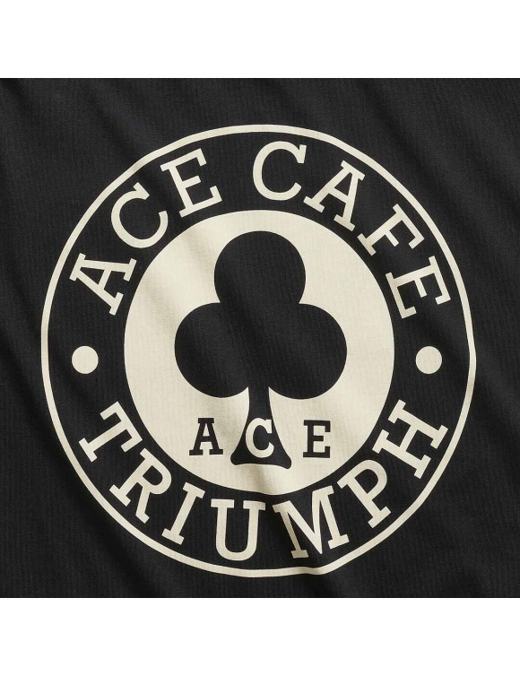 T-Shirt da Uomo In Cotone Triumph Ace Cafè Black MTSS23803 - 3 T-Shirt da Uomo In Cotone Triumph Ace Cafè Black MTSS23803 - 3