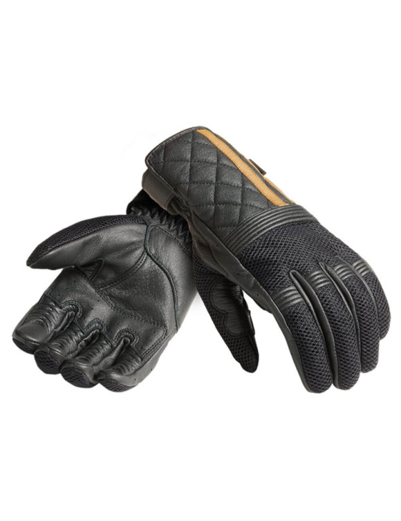 Triumph Sulby Mesh Black/Gold Men's Motorcycle Gloves MGVS2355