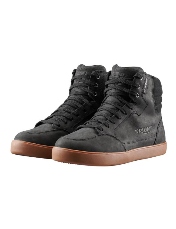 Scarpe Sneakers Moto in Pelle  Triumph J-6 Black MBTA22805 - 1