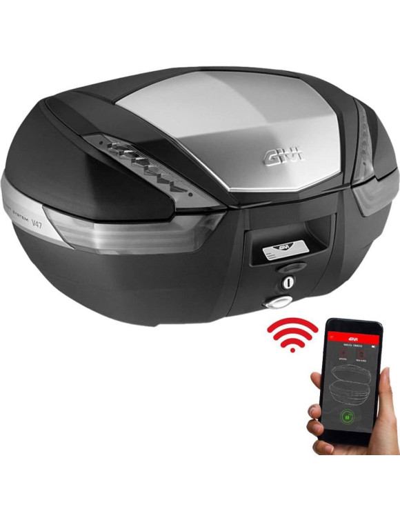 Kit bauletto moto 47l nero keyless Monokey GIVI v47ntkl con apertura automatica - 2