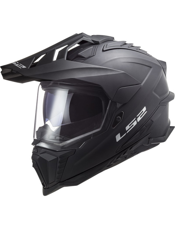 Full length motorcycle helmet in HPFC LS2 MX701 Explorer Solid black