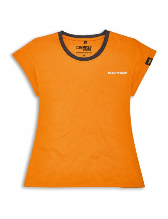 T-Shirt da Donna Originale Ducati SCR62 Ollie Orange 98770766 - 1