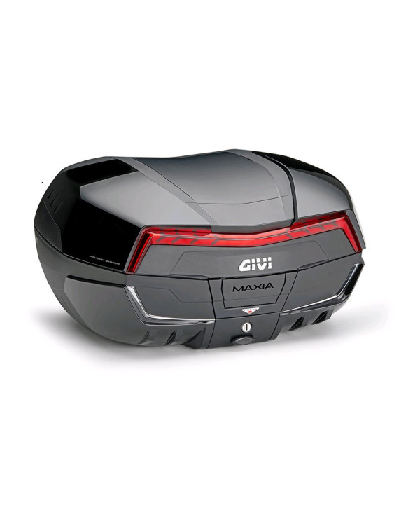58L Top Case, Glossy Black, Monokey, Can accommodate 2 Modular Helmets - Givi V58NNB Maxia 5